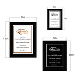 Barista Competition Customizable Black Frame Award Plaque | Easel Mount Option | Achievement and Recognition Personalizable Plaques