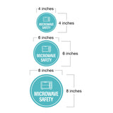 Circle Plus Microwave Safety Wall or Door Sign | Easy Installation | Business & Studio Signage