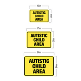Classic Framed Plus Autistic Child Area Wall or Door Sign | Children Safety Sign