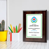 Health Professional Theme Custom Award Plaque | Achievement and Service Personalizable Plaques