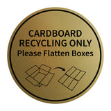 Signs ByLITA Circle Cardboard Recycling Only Please Flatten Boxes Wall or Door Sign
