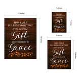 Designs ByLITA This Table Is A Reminder That Every Meal Is A Gift, Every Moment Is Grace, Framed Wall Art Print | Religious Church & Home Decor