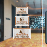 Classic Framed Plus Gone Fishing Catch You Later Wall or Door Sign | Fishing Appreciation Decoration