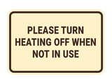 Signs ByLITA Classic Framed Please Turn Heating Off When Not In Use Door or Wall Sign | Eco-Friendly Home Signs