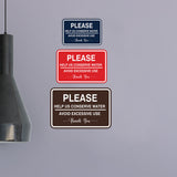 Signs ByLITA Classic Framed Please Help Us Conserve Water Avoid Excessive Use Thank You Door or Wall Sign | Eco-Friendly Home Signs