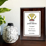 Better Luck Next Time Novelty Funny Customizable Award Plaque | Funny Parody Achievement Personalizable Plaques