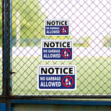 Classic Framed Plus Notice No Garbage Allowed Door or Wall Sign | Health & Office Signage