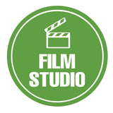 Circle Plus Film Studio Wall or Door Sign | Easy Installation | Business & Studio Signage