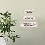 Standard Plus Interpersonal Psychiatry Door or Wall Sign | Office Signage