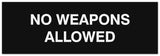 Signs ByLITA Basic No Weapons Allowed Sign - Laser-Engraved Lettering | Durable ABS Plastic | Vibrant Colors | Powerful Foam Tape