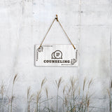 Counseling Room 5x10 Hanging Plus Wall or Door Sign | Religious Rustic Wood Sign