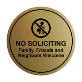 Circle No Soliciting Family, Friends and Neighbors Welcome Wall or Door Sign