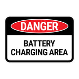 Classic Framed Plus Danger Battery Charging Area Door or Wall Sign | Health & Safety Signage