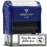 All Quality Keep The Sea Plastic Free Self-Inking Rubber Stamp | Business and Packaging Stamps