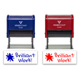 All Quality Brilliant Work! Self-Inking Rubber Stamp Motivational Teacher Stamps | Homework And Grading | Classroom Supplies