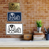 Signs ByLITA Classic Framed Coat and Bags Check Graphic Wall or Door Sign