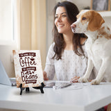 I‘m Going To Get Coffee By Whatever Beans Necessary Table Sign with Acrylic Stand (6x8“) | Coffee Lovers | Office & Home Table Signs