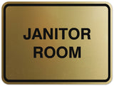 Signs ByLITA Classic Framed Janitor Room Sign - Easy Installation | Durable Material