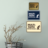 Classic Framed Multi-Faith Prayer Room Wall or Door Sign