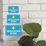 Classic Framed Plus Medication Room Wall or Door Sign | Directional Medical Signage