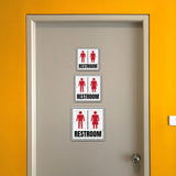 Square Plus Restroom Wall or Door Sign | Office & Workspace Bathroom Signage
