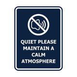 Signs ByLITA Portrait Round Quiet Please Maintain a Calm Atmosphere Door or Wall Sign Easy Installation | Directing Artists & Co-Workers | Music | Concert | Festivals