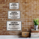 Classic Framed Plus Church Secretary – Here To Help and Support Our Church Family Door or Wall Sign | Church and Place of Worship Signs