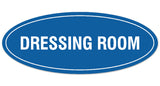 Signs ByLITA Oval DRESSING ROOM Sign - Laser-Engraved Lettering | Durable ABS Plastic | Vibrant Colors | Powerful Foam Tape