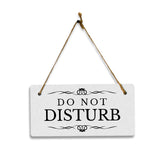 Do Not Disturb 5" x 10" Hanging Wall or Door Sign | Rustic Twine | Stylish Business or Office Signage