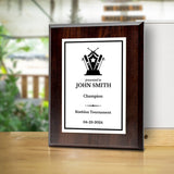 Biathlon Customizable Wooden Award Plaque | Easel Mount Option | Achievement and Recognition Personalizable Plaques | Sports Award