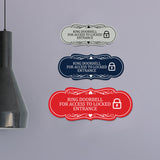 Signs ByLITA Designer Ring Doorbell for Access to Locked Entrance Wall or Door Sign