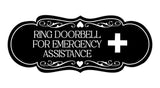 Signs ByLITA Designer Ring Doorbell for Emergency Assistance Wall or Door Sign
