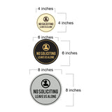 Circle No Soliciting Leave Us Alone Wall or Door Sign