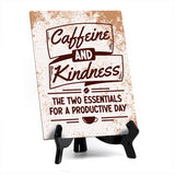 Coffee Lover's Table Sign with Acrylic Stand (6x8“) | Coffee Lovers | Office & Home Table Signs