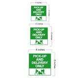 Square Plus Pick-Up And Delivery Only Wall or Door Sign | Health & Safety Warehouse Business Signage