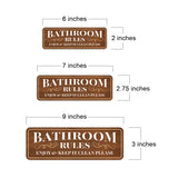 Standard Plus Bathroom Rules Enjoy & Keep It Clean Please Wall or Door Sign | Health And Safety Office Signage
