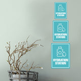 Portrait Round Plus Hydration Station Wall or Door Sign | Business & Public Signage