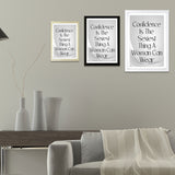Designs ByLITA Confidence Is The Sexiest Thing A Woman Can Wear, Wall Print Art | Home Decor