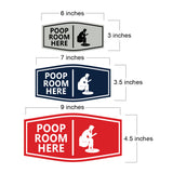Signs ByLITA Fancy Poop Room Here Wall or Door Sign