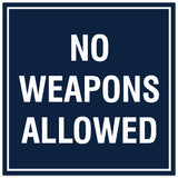 Signs ByLITA Square No Weapons Allowed Sign - Easy Installation | Durable Material