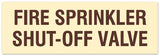 Signs ByLITA Basic Fire Sprinkler Shut Off Sign | Easy Installation | Durable Wall or Door Sign