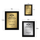 Signs ByLITA Academic Achievement Recognition Customizable Black Frame Award Wooden Plaque Award with Easel Stand