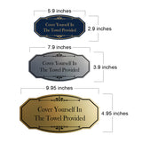 Signs ByLITA Victorian Cover Yourself In The Towel Provided Wall or Door Sign