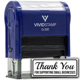 All Quality Thank You For Supporting Small Businesses Self-Inking Rubber Stamp | Business and Packaging Stamps