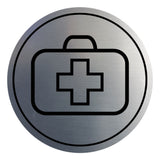 Signs ByLITA Circle First Aid Graphic Door or Wall Sign | Easy Installation | Durable Construction | Promote Health And Safety | Caution Warning Sign for Home, Business and Office Spaces