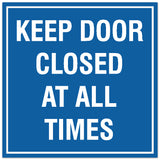 Signs ByLITA Square Keep Door Closed at All Times Sign - Easy Installation | Durable Material