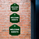 Heritage Plus Welcome Guests Wall or Door Sign | Public Spaces Signage