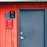 Signs ByLITA Portrait Round Fire Damper Door or Wall Sign Easy Installation | Health And Safety | Building And Danger Signs