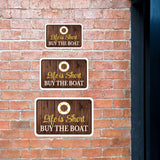 Classic Framed Plus Life is Short Buy The Boat Wall or Door Sign | Boat Appreciation Decoration