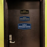 Signs ByLITA Fancy Protected by Veterans: Try the Neighbor's House First! Easy Installation | Honor Veterans with Military Signs | US Pride | Businesses and Homes Wall or Door Sign